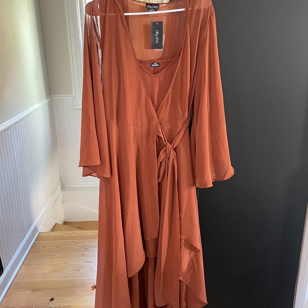 Long Sleeve Wrap Maxi Dress